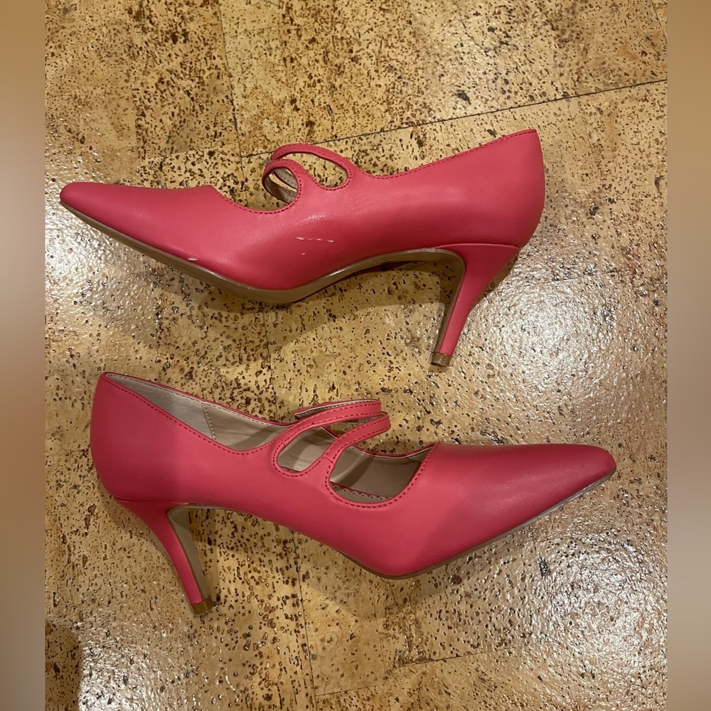 JOURNEE COLLECTION WOMENS SIDNEY PUMP Coral Size 8 - Picture 14 of 16